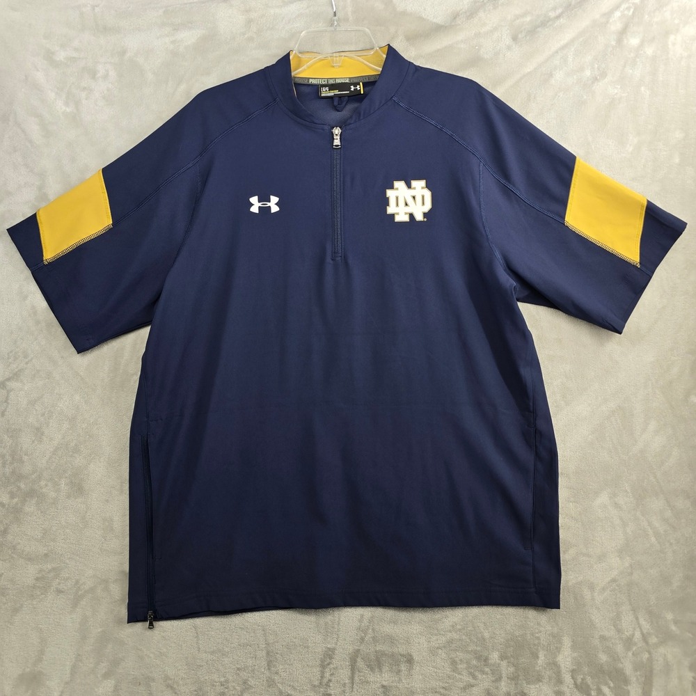 Under Armour Notre Dame Fighting Irish Short Sleeve‎ Baseball Jacket Men's Large